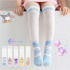 Kawaii Cinnamoroll Over Knee Thigh High Socks for Girls Sanrio My Melody Kuromi Pompompurin Summer Kid Children Stockings