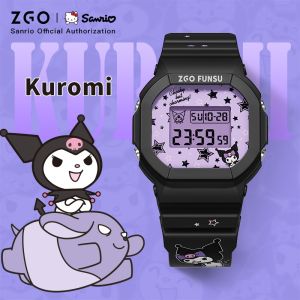 【Hot items】XIAOMI x Sanrio Kuromi Jam Tangan budak perempuan Kids Boys Girls Electronic Watch Waterproof Original Multifunction Student childrens watch Student & Kids 8611