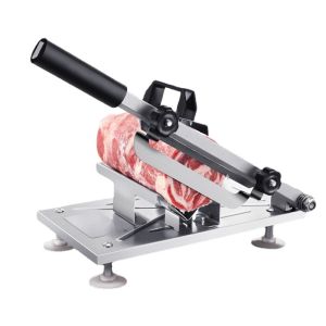 (Thickened) Stainless Steel Adjustable Manual Meat Slicer Freeze Meat Beef Mutton Bacon Meat Roll Household Frozen Meat Slicer Meat Cutter Steamboat