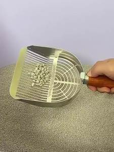 Cat Litter Scoop Cat Shovel Stainless Steel Shovel Special Tofu Sand Fine Hole Cat Metal Large Size Ore Poop Cleaning Artifact