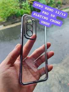 Casing Oppo Reno 12 / 12 Pro 5G Silikon Plating List Gold Soft Case Handphone