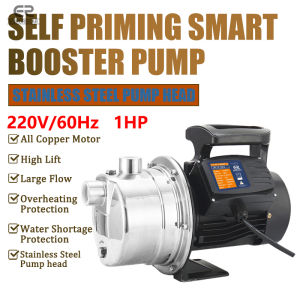 220V Self Priming Booster Pump Stainless Steel Jet Pump Automatic Household High Suction Silent Jet Pump