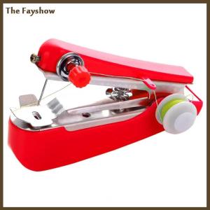 [The Fayshow] 1 Set Mini Sewing Machine Fast Stitch Labor-saving Fabric Clothes Sewing Tools Handheld Portable Mini Manual Sewing Machine