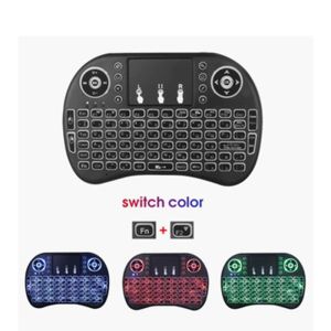 Wireless TV Remote Control Mini Keyboard Mouse i8 2.4Ghz Air Mouse with Touchpad Game Console Android TV Box Gaming Backlight