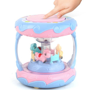 Mainan bayi-bayi Musik drum Komidi bisa putar hiburan anak T46