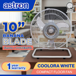 Astron COOLORA 10 Banana Blade | Compact Floor Fan | Small + Powerful | Energy Saver