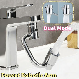 Faucet Robotic Arm Dual Mode Bathroom Sink Faucet Extender 1080° Swivel Sink Extension Strainer