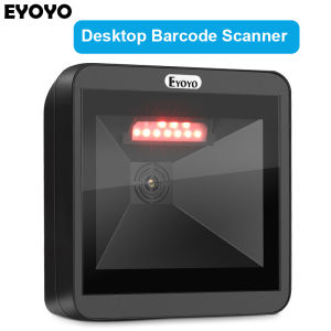 【🚚Local 1~3 days delivery🚚】Eyoyo 1D 2D Desktop Platform Scanner Barcode ReaderOmnidirectional Hands-Free USB Wired  QR Screen Barcodes Automatic Sensing Scanning  for Supermarket Library Retail Store