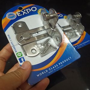 EXPO กลอนห้องน้ำ 4 นิ้ว สแตนเลส แบบสับฉาก