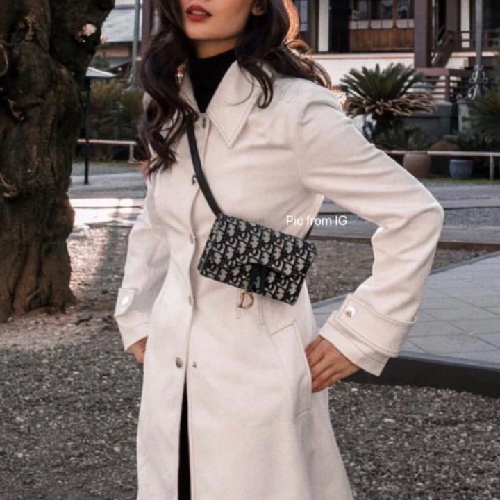 Street Style Dior Belt Bag แท้100%? Dior Belt Bag กระเป๋าคาดอก