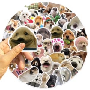 50Counts Dog Animal Sticker Water Resistant Aesthetic Sticker for Art Craft Scrapbooking Journal Phone Guitar Laptop