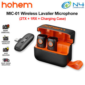 Hohem Lavalier Wireless Microhone MIC-01 With Noise Canceling Recording 20 Hours Battery Life