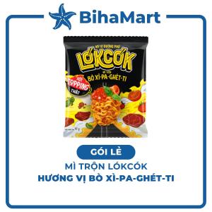 [GÓI LẺ] - WORLD SPICE - Mì trộn LókCók hương vị Bò Xì-pa-ghét-ti Mì trộn bò Spaghetti LokCok Mì ăn liền Lokcok (97g/gói)