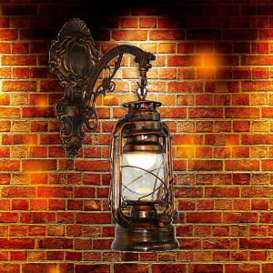Vintage LED Wall Lamp Barn Lantern Retro Wall Light European Antique St