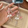 【♡Lovely girls house♡】Sweet Peach Bow Bag Pendant Keychain Creative Simulated Peach Key Holder. 