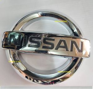 โลโก้หน้ากระจัง ตราหน้ากระจัง NISSAN NAVARA นาวาร่า LOGO ขนาด 14.5x 16.5cm. เงามากเว่อร์