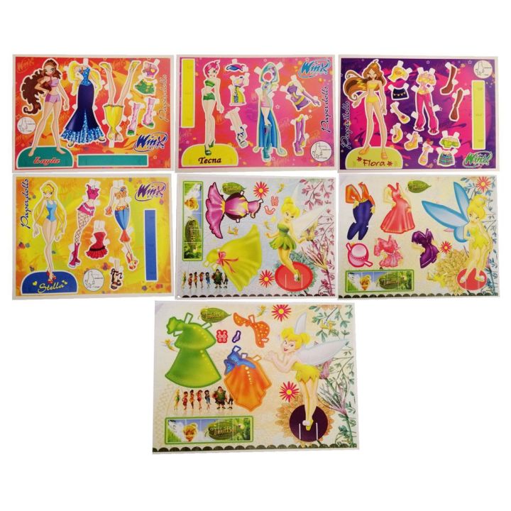 Best Seller Paper Doll Girl Dress up Winx Club Body template and outfit ...