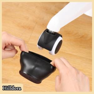[Hilldora] Rubber Bed Office Chair Wheel Stopper Furniture Legs Caster Cups Chair Feet Floor Protectors Felt Pads Bottom Prevents Scratches