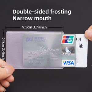Plastic Card Protector Sleeves Double Sided Transparent ID Bank Credit Card Business Card Protective Sleeves Frosted