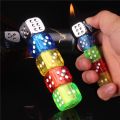 Personality Free Fire Dice Lighter Funny Glowing Toy Butane Refillable Gas Lighter Portable Gadgets For Men Rotatable Lighter. 