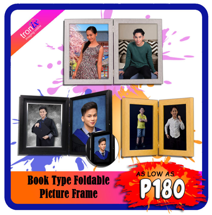 troniximaging Twin Frame Polystyrene - Book Type Foldable Picture Frame ...