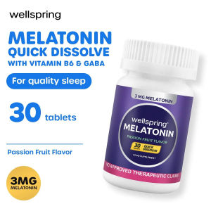 Wellspring Melatonin Quick Dissolve Tablets With B6 and Gaba