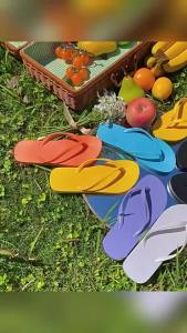 2025 Summer New Korean Style Flat Flip-Flops For Women Ins Trendy Couple Simple Solid Color Beach Sandals Summer