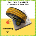 EC-1 CABLE MARKER / WIRE MARKER NUMBERING 5 TO 9 - (2.6MM TO 4.2MM SQ) - 1000PCS/BOX. 