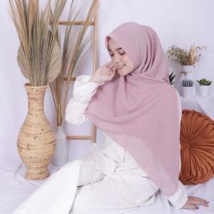 Hijab segi empat bella laser/ jilbab bella /kerudung polycottoon lasercut 115x115 CM - Wance Made