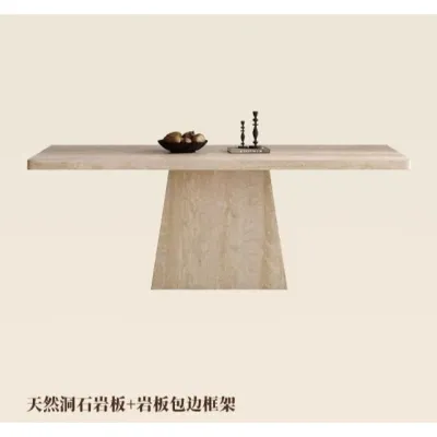 French Vintage Slate Dining Table Modern Minimalist Dining Table Marble Dining Table Set Rectangular Dining Table