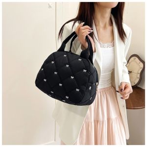 SR2N Bow Lunch Bag Large Capacity Portable Makeup Bag  Cosmetics Storage Bag Gift