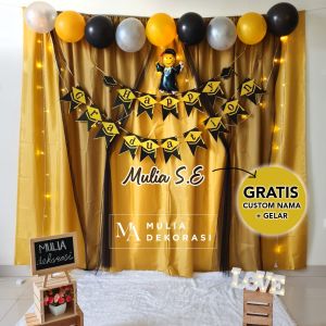Dekorasi Backdrop Wisuda Kelulusan Background Bekdrop DIY Paket Graduation