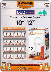 MAMAKU Lampu LED bohlam Sensor 10 dan 12 Watt ( Light Sensor ) Ecoking