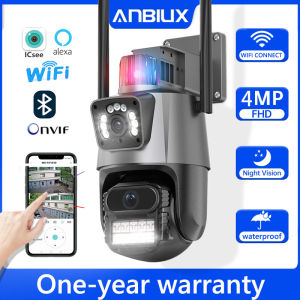 ICSEE Dual Lens Security cctv camera outdoor Waterproof 360° 6MP 4K HD full color night vision with Light and Alarm surveillance wireless wifi camera cctv with audio and speaker cctv connect to cellphone PTZ control by smart phone