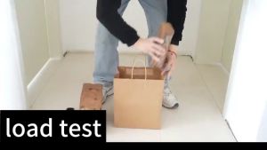 50PCS Kraft Paper Bag Gift Bag Tote Bag Reusable Dust Bag Large Space Brown Thickened Kraft Paper Bag