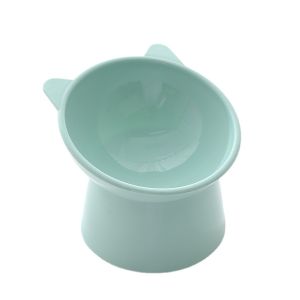 Elevated Pet Feeder Bowl Neck Protection Cat Dog Tilted Food Plate Water Dish Non Slip Feeding