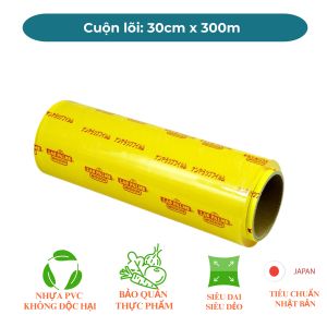 Cuộn Màng bọc thực phẩm chính hãng LASPALM đủ size chất liệu PVC sinh học an toàn tiện lợi bảo vệ sức khỏe