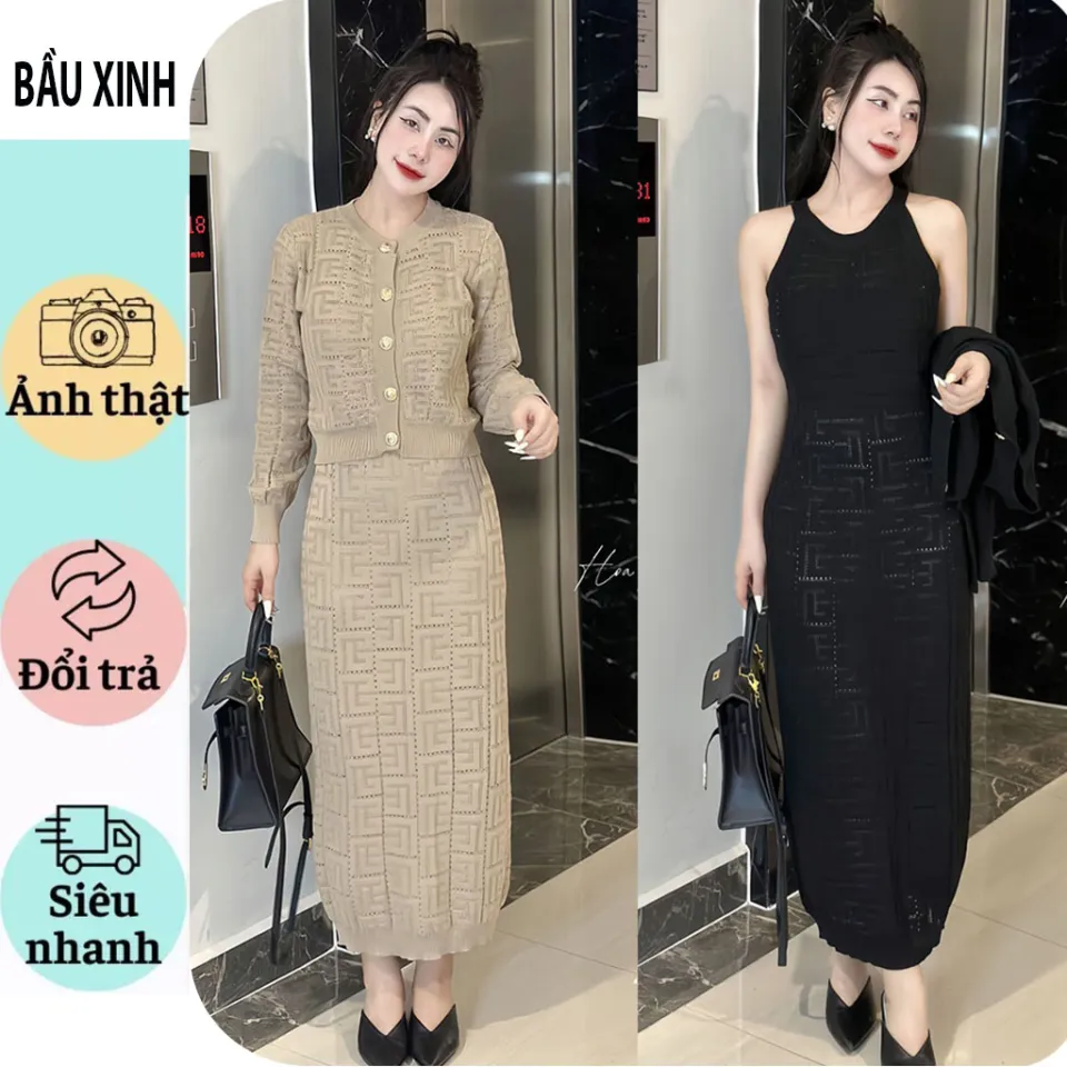 Váy Bầu Đầm Bầu LEN A1963 CÓ SẴN | Shopee Việt Nam