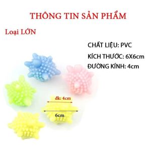Combo 5 quả bóng giặt mini giúp đánh bay vết bẩn - Quả cầu gai giặt đồ