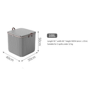 Clothes Storage Organizer for Clothes Box 100L/140L/175L Large-Capacity Organizer Wardrobe organizers Foldable clothes pillow blanket closet underbed storage bag organizer Storage box clothes Quilt storage bag Waterproof and dustproof foldable storage box