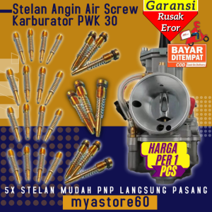 Stelan Jarum Setelan Angin Karburator Karbu Carburator Carbu Air Screw Airscrew PWK 30 PWK30 PNP Anti Slek Dan Eror