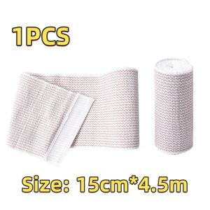 15cm*4.5m Elastic Bandage/Breathable Cotton Elastic Compression Wrap/Honeycomb Elastic Bandage With Velcro.