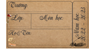 [ IN 5 TẶNG 1] Nhãn vở độc đáo siêu dễ thương phong cách cổ điển Vintage siêu hot 2023 - Anchi Printing