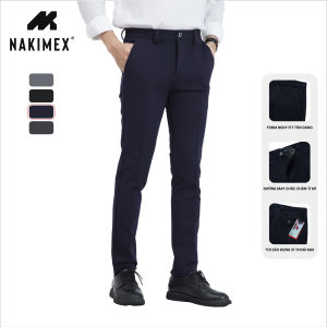 Quần Tây Âu Body Nam NAKIMEX Màu Xanh Than Co Giãn 4 Chiều Slimfit Ống Ôm Đẹp Không Nhăn Mặc Đi Làm