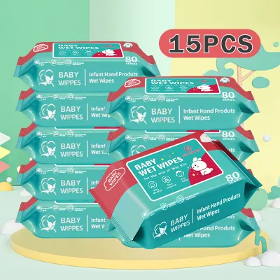 【20/15/10 pack】Organic Baby Wipes 80 sheet wipes 99% Water Hypoallergenic (Non-Alcohol-wipes)