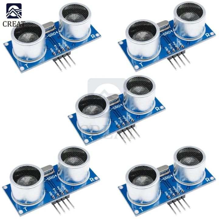 5pcslot Hc Sr04 Ultrasonic Module Hc Sr04 Distance Measuring Transducer Io Trigger Sensor For 5240