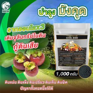 ฮิวมิกมังคุด ขยายราก แก้ดินเสีย ดินแน่น ดินแข็ง ดินเปรี้ยว ดินเค็ม พืชไม่โต ช่วยได้ ทาร์โบฮิวมิก 1 กิโลกรัม