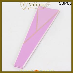 [Valitoo] 50pcs Single Rose Sleeves Flower Wrapping Bag Bouquet Packaging Bags Clear Cellophane Floral Wrappers For Valentines Day