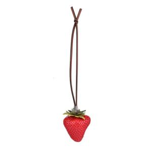 Stylish Two Color Strawberry Bag Charm Keychain Resin Ornament Versatile Accessories For Purse Backpack Gift