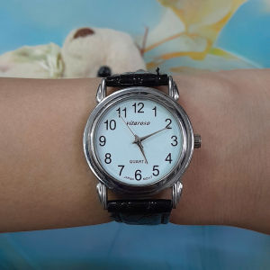 Đồng hồ nữ vitaroso dây da second hand si nhật- đã qua sử dụng